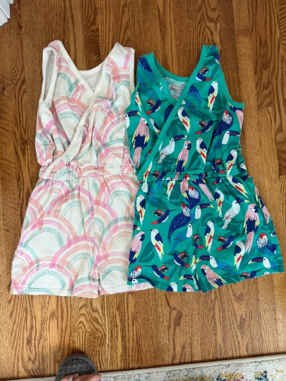 Tea Collection Reversible Wrap Rompers Size 8